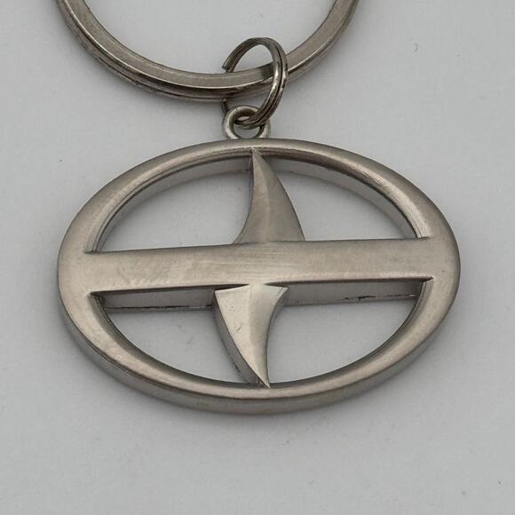 Scion Keychain Key Ring Car Logo Metal Silver Vintage Auto Accessory Gift - Picture 4 of 7